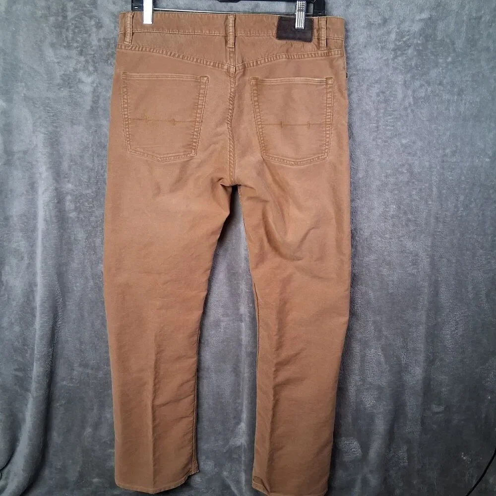 Polo Ralph Lauren Pants Mens 34x32 Inseam 30 Brown Canvas Straight Fit‎